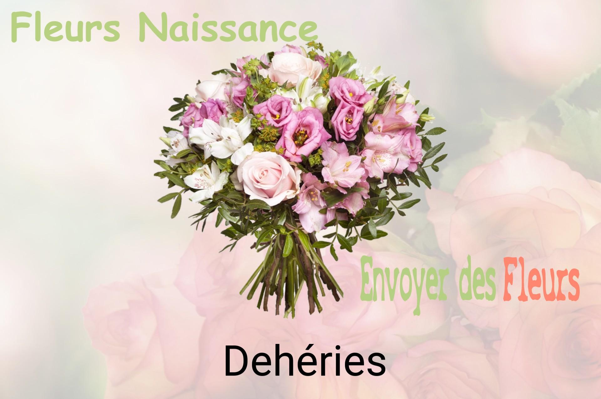 Bouquet de fleurs de naissance livré à Dehéries